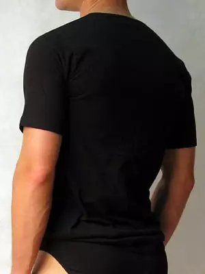 Мужская черная классическая футболка свободного кроя Doreanse Cotton Collection 2505c01